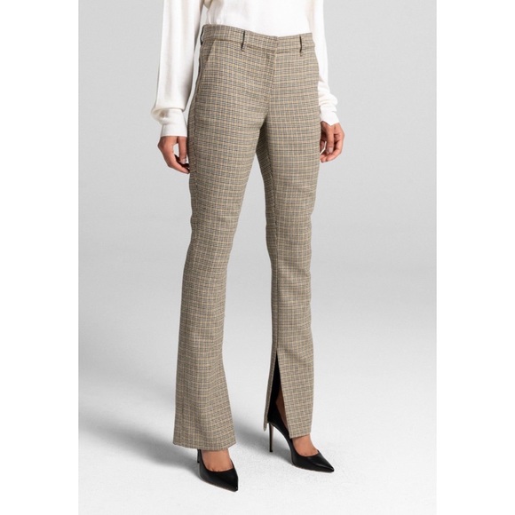 A.L.C Javier Split Flare-Leg Houndstooth Pants - Picture 2 of 12
